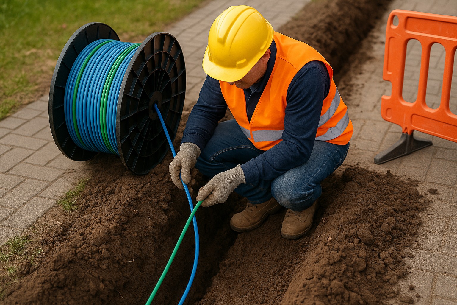 Instalación de fibra óptica